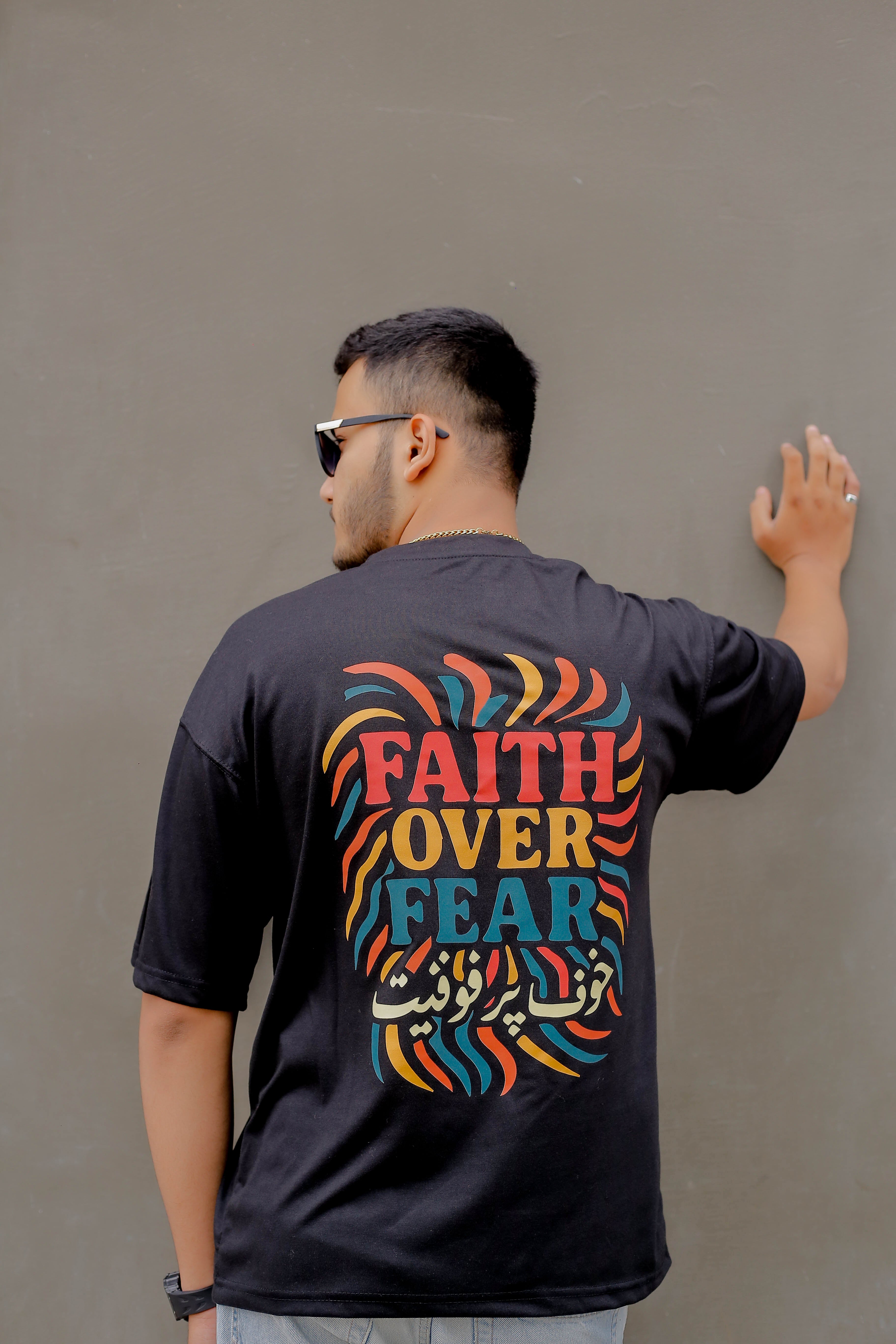 DROP SHOULDER PRINTED BLACK STREETWEAR REDEFINED