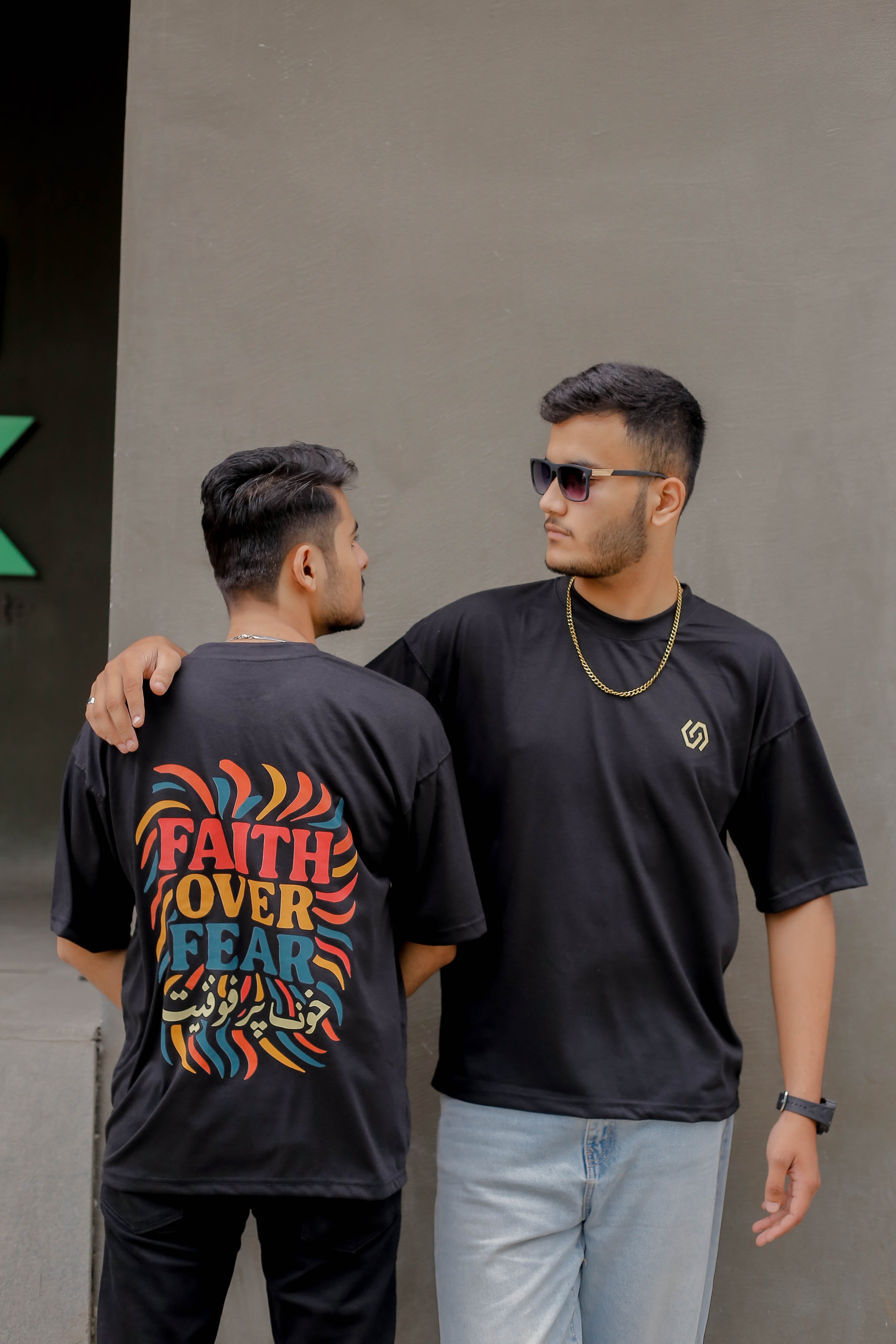 DROP SHOULDER PRINTED BLACK STREETWEAR REDEFINED