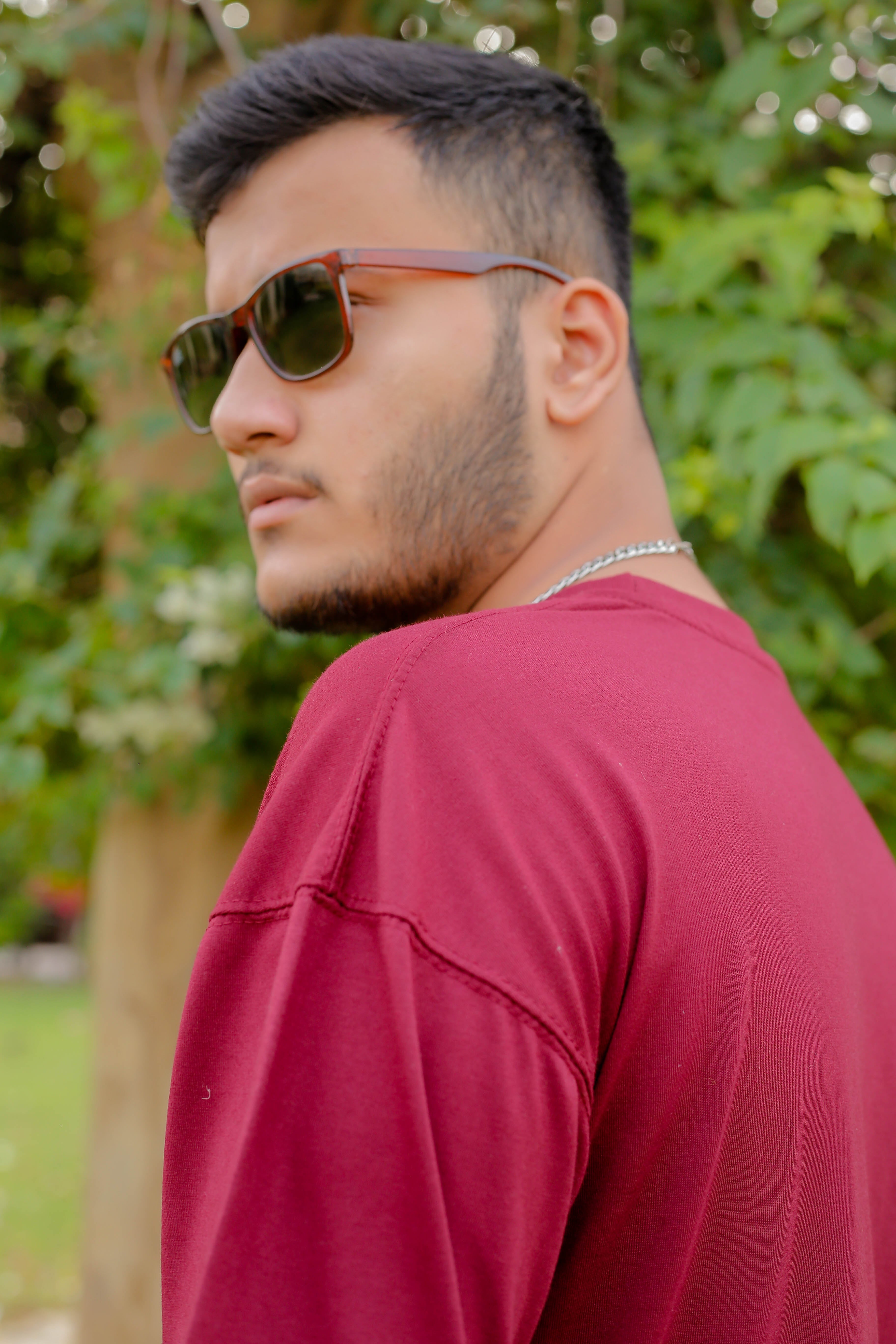 DROP SHOULDER PLAIN MAROON STREETWEAR REDEFINED